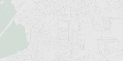Une illustration d’un plan de ville indiquant les rues et les parcs