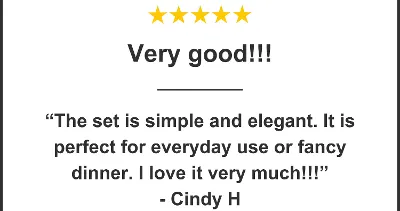 Cindy H gave the 16-piece Artesano tableware set a five-star rating: "Very good!!!!
