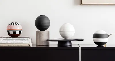 La Petite Boule four patterns shown on table