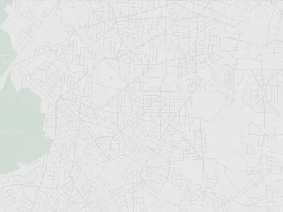 Illustration d'une carte Une illustration d’un plan de ville indiquant les rues et les parcs