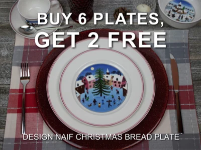 Cyber Monday promotional banner for the Design Naif bread plate.