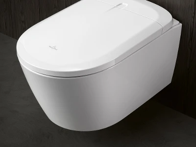 WC con doccia Supreo bianco con coperchio chiuso WC con doccia Supreo in elegante bianco con coperchio chiuso, che combina design moderno e funzionalità avanzata.