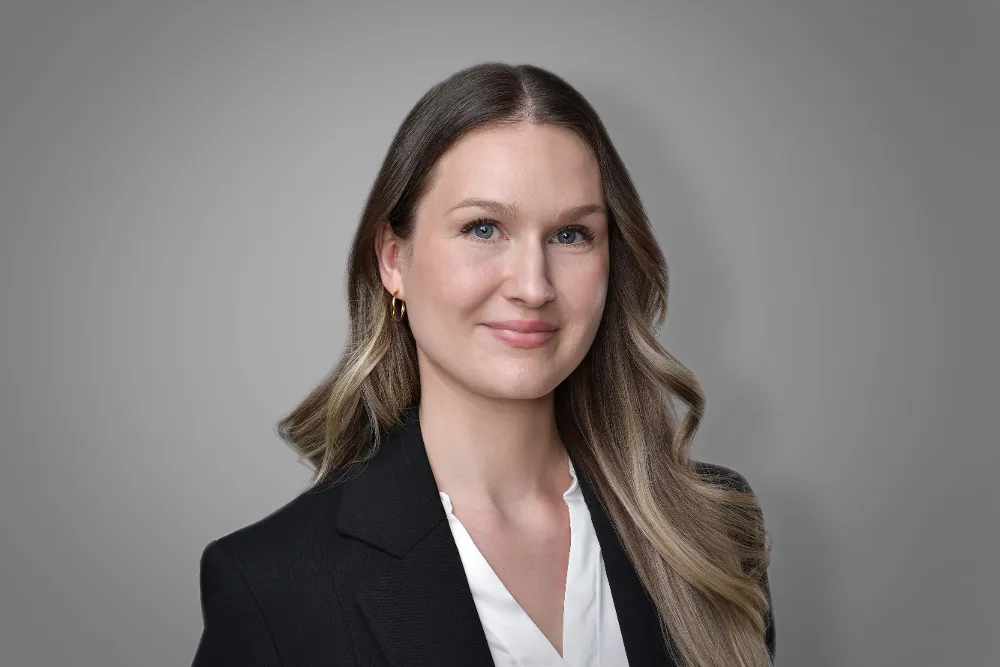 L'employée Lisa-Marie Meise est photographiée de profil