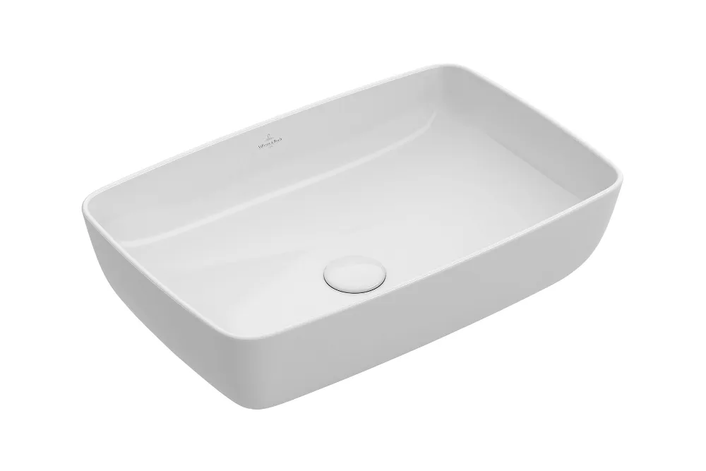 Un lavabo Artis blanc rectangulaire sur un fond blanc