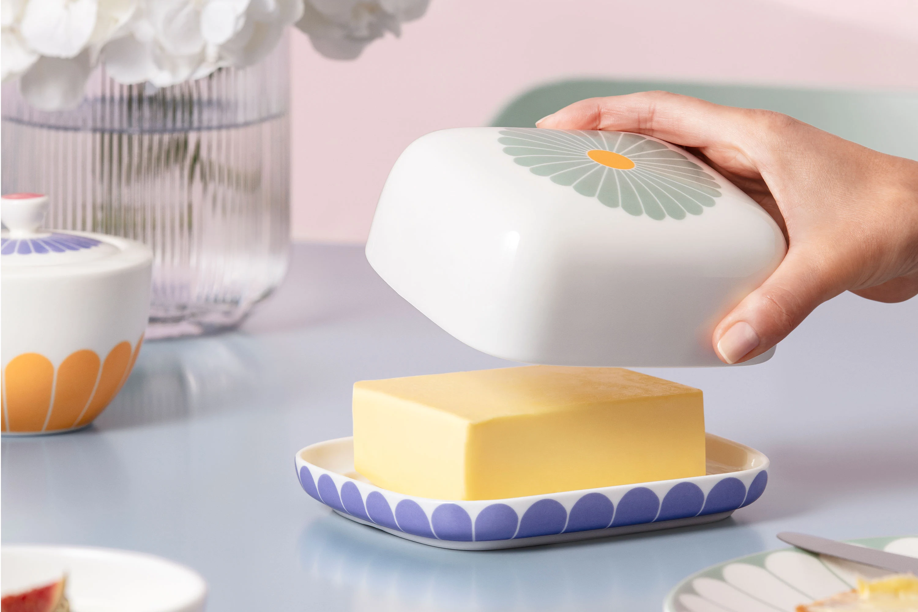 Villeroy&Boch オールドルクセンブルク バターケース 蓋付き Villeroy & Boch butter dishes