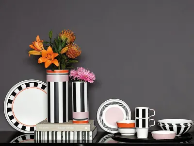 Iconisch gedekte tafel met nauwkeurig ontwerp, heldere afbeeldingen en een weloverwogen kleurenspel voor stijlvol en individueel Iconic Dining.