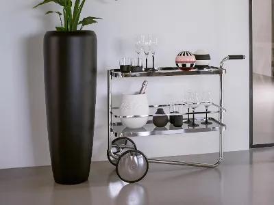 Iconic on Thonet serving trolley.