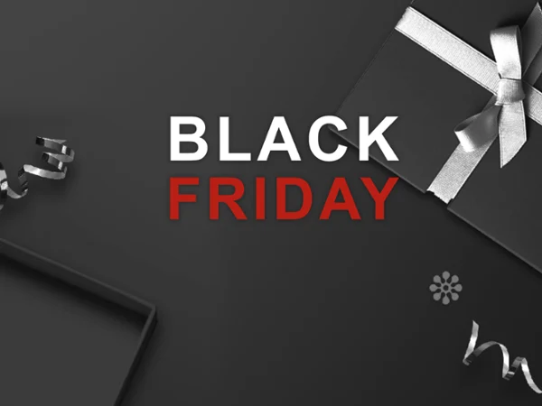 Black Friday promotional banner Promotional Banner for Black Friday deals.