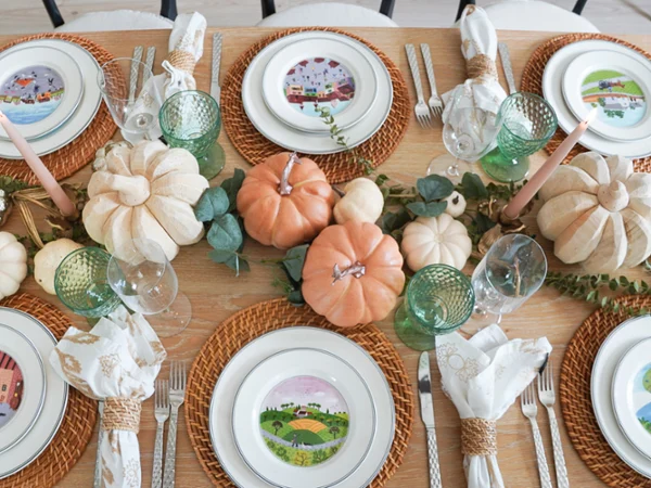 Design Naif Fall Table Setting Inspiration Full Design Naif collection styled in an elegant fall-inspired table setting.