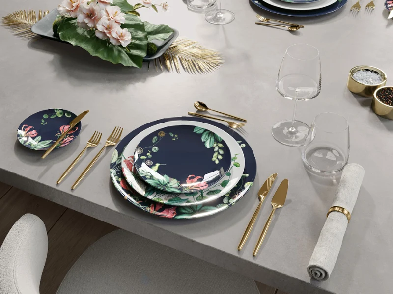 VILLEROY & BOCH アヴァルアの花柄磁器フラットプレート 27cm Avarua