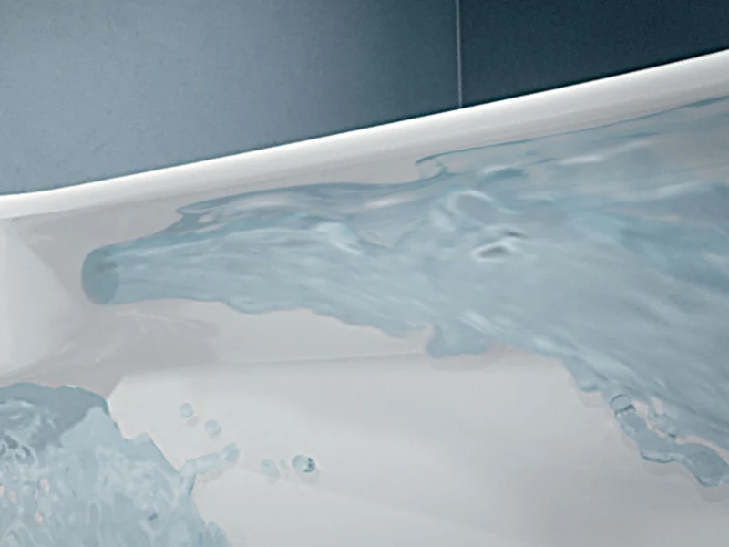 DirectFlush randloze toilettechnologie maakt grondige reiniging mogelijk, aangezien het hele komoppervlak volledig toegankelijk is.