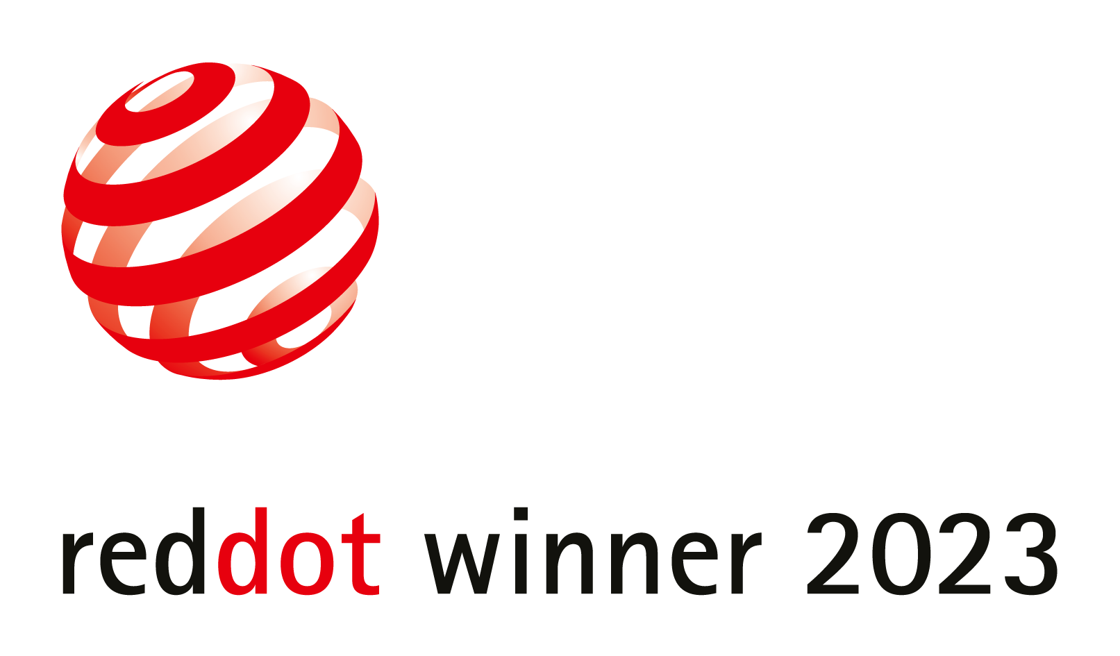 Logo des Red Dot Award mit dem Text "reddot winner 2023".